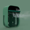 ChillGlow Desk Fan in green — compact 3-in-1 personal mist air cooler for desk or home office