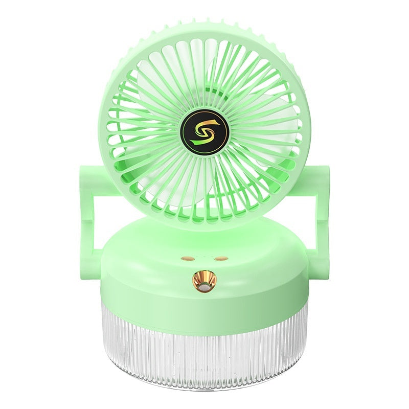 ChillGlow compact fan top view — rechargeable USB personal cooler
