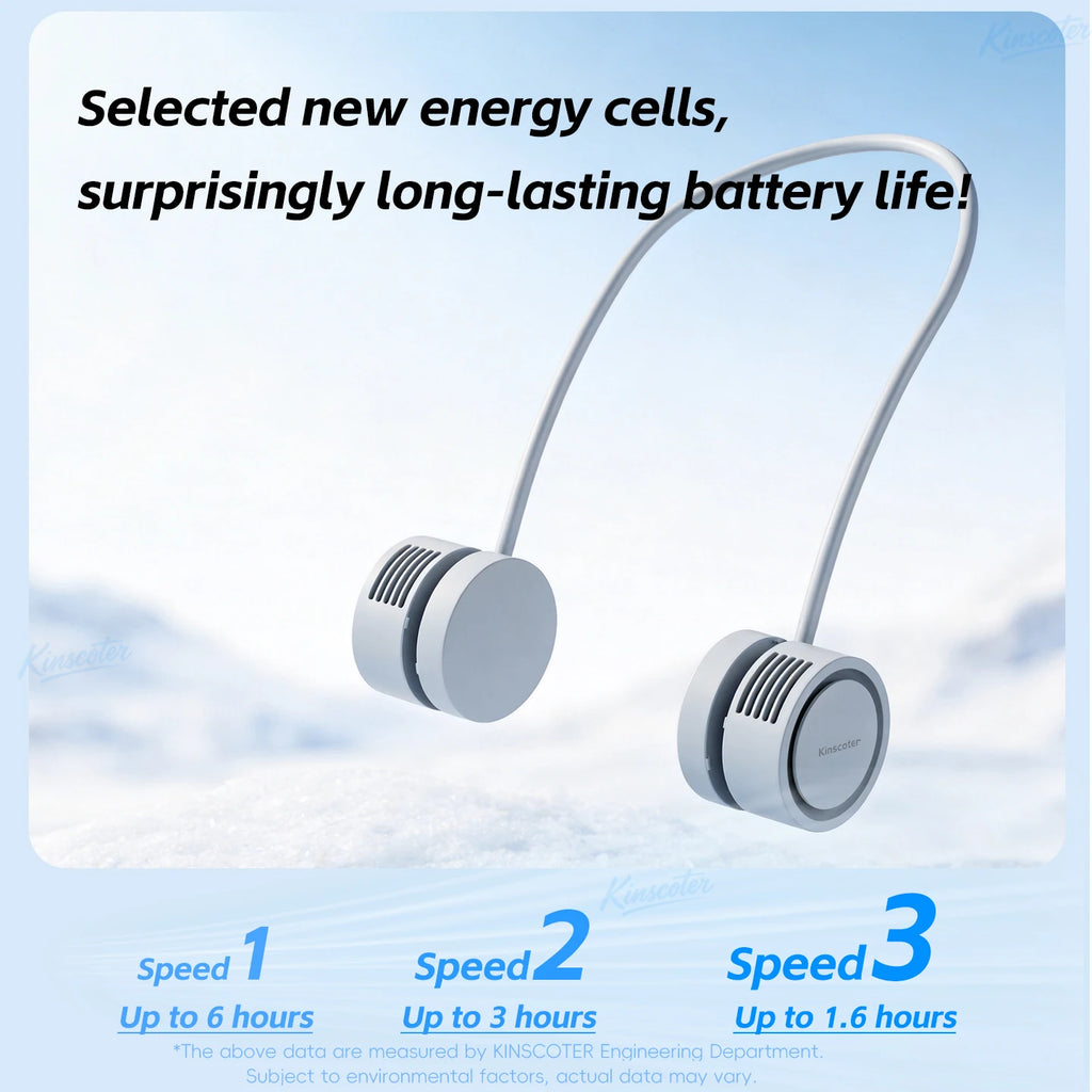 ChillGlow Neck Fan — Hands-Free Bladeless Personal Cooler