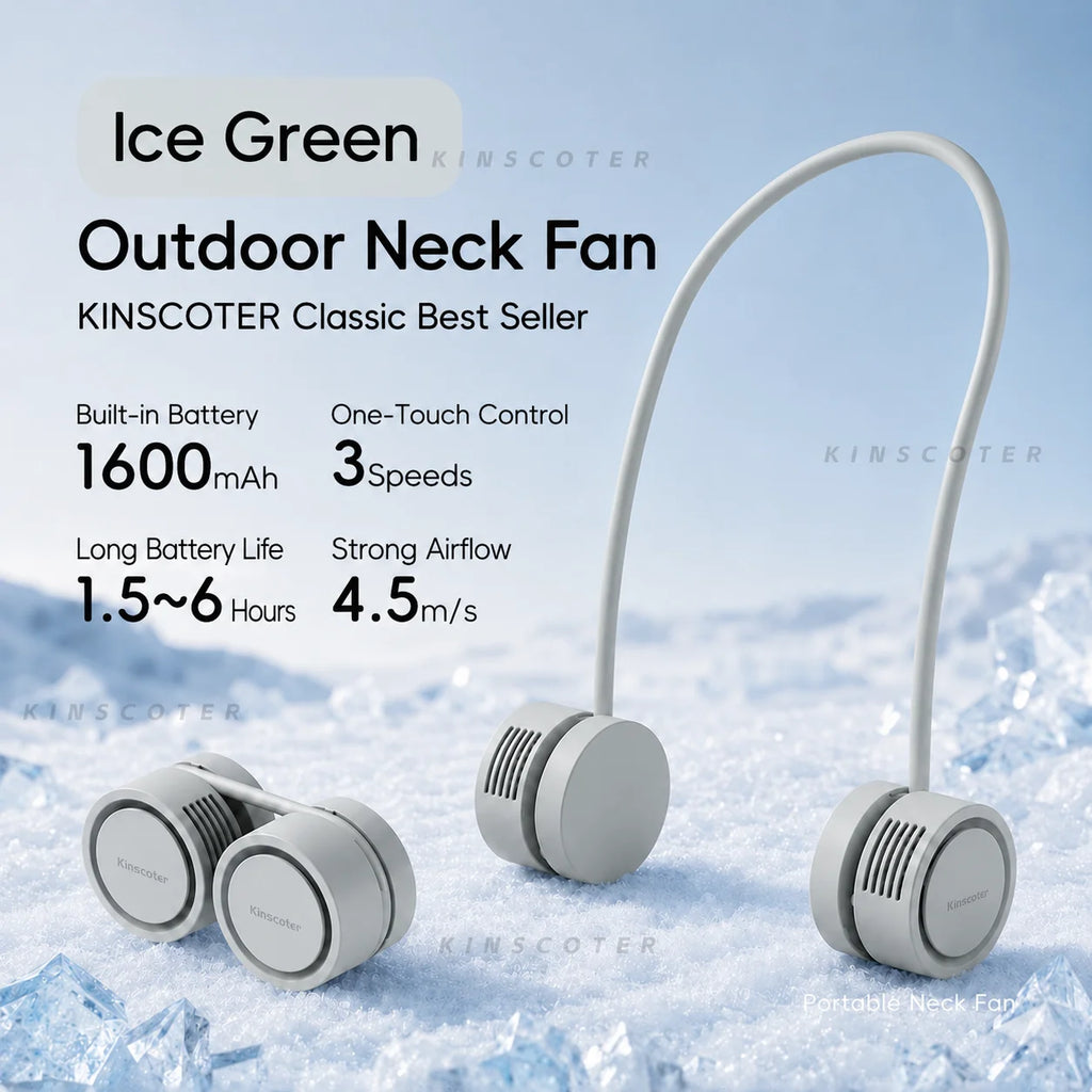 ChillGlow Neck Fan — Hands-Free Bladeless Personal Cooler