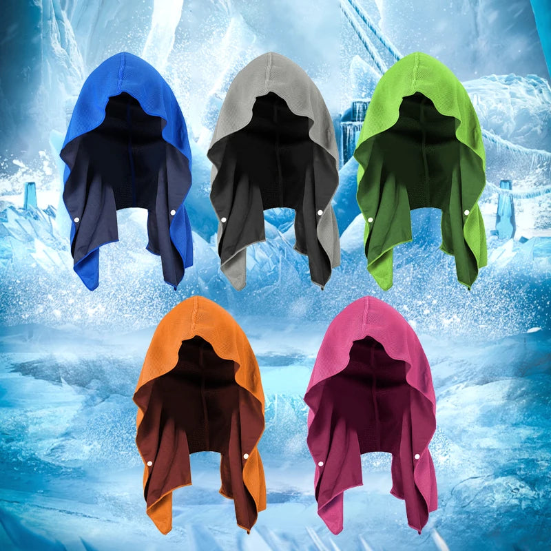 ChillGlow Cooling Hood in multiple colours — evaporative cooling towel for summer heat