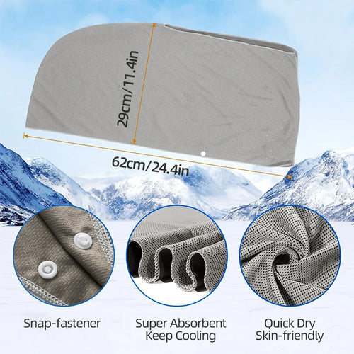 ChillGlow Cooling Hood worn — instant evaporative cooling hood for outdoor sports