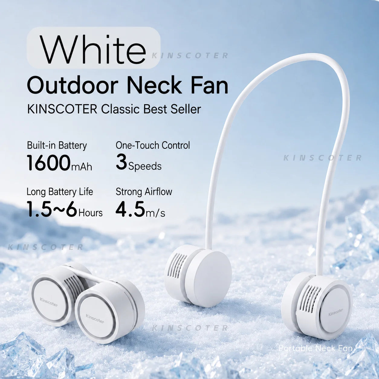 ChillGlow Neck Fan — Hands-Free Bladeless Personal Cooler