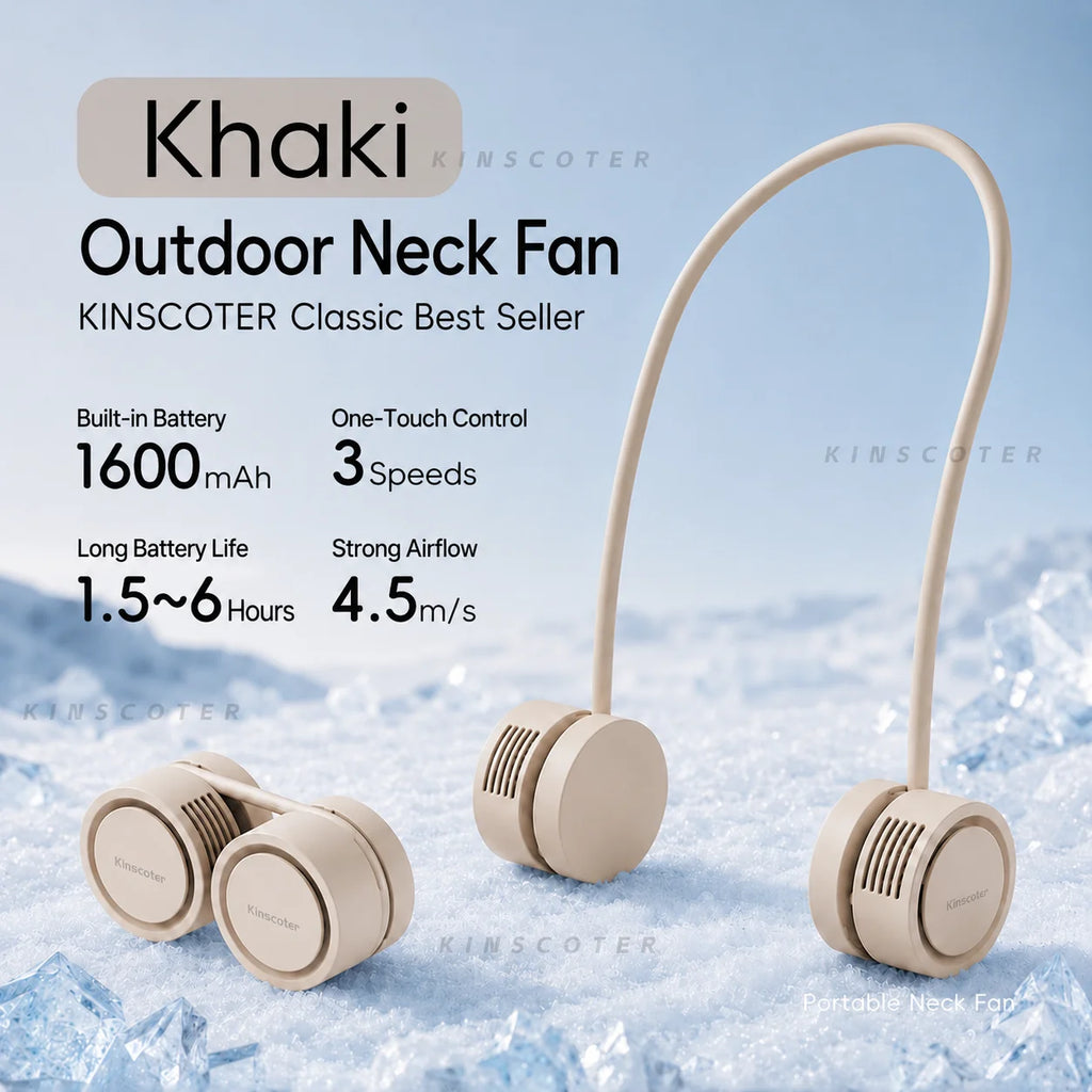 ChillGlow Neck Fan — Hands-Free Bladeless Personal Cooler