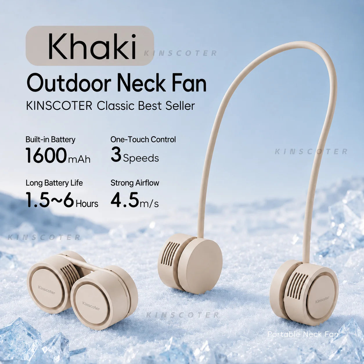 ChillGlow Neck Fan — Hands-Free Bladeless Personal Cooler