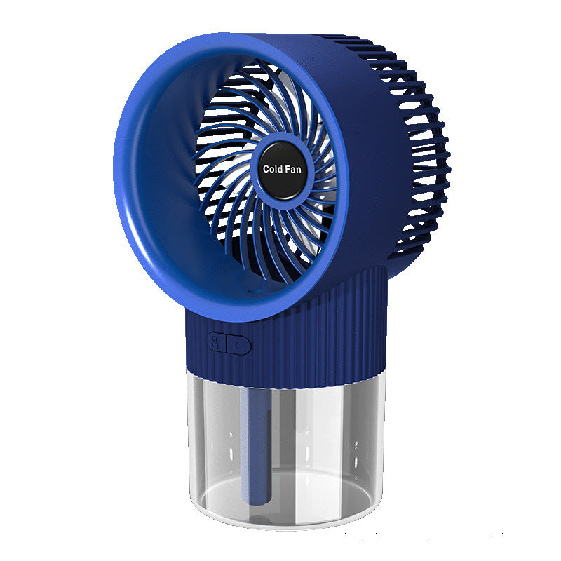 ChillGlow Mini on a bedside table — whisper-quiet rechargeable mist fan for sleep